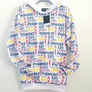 Polaroid mix logo hoodie size small rare! Unisex medium weight